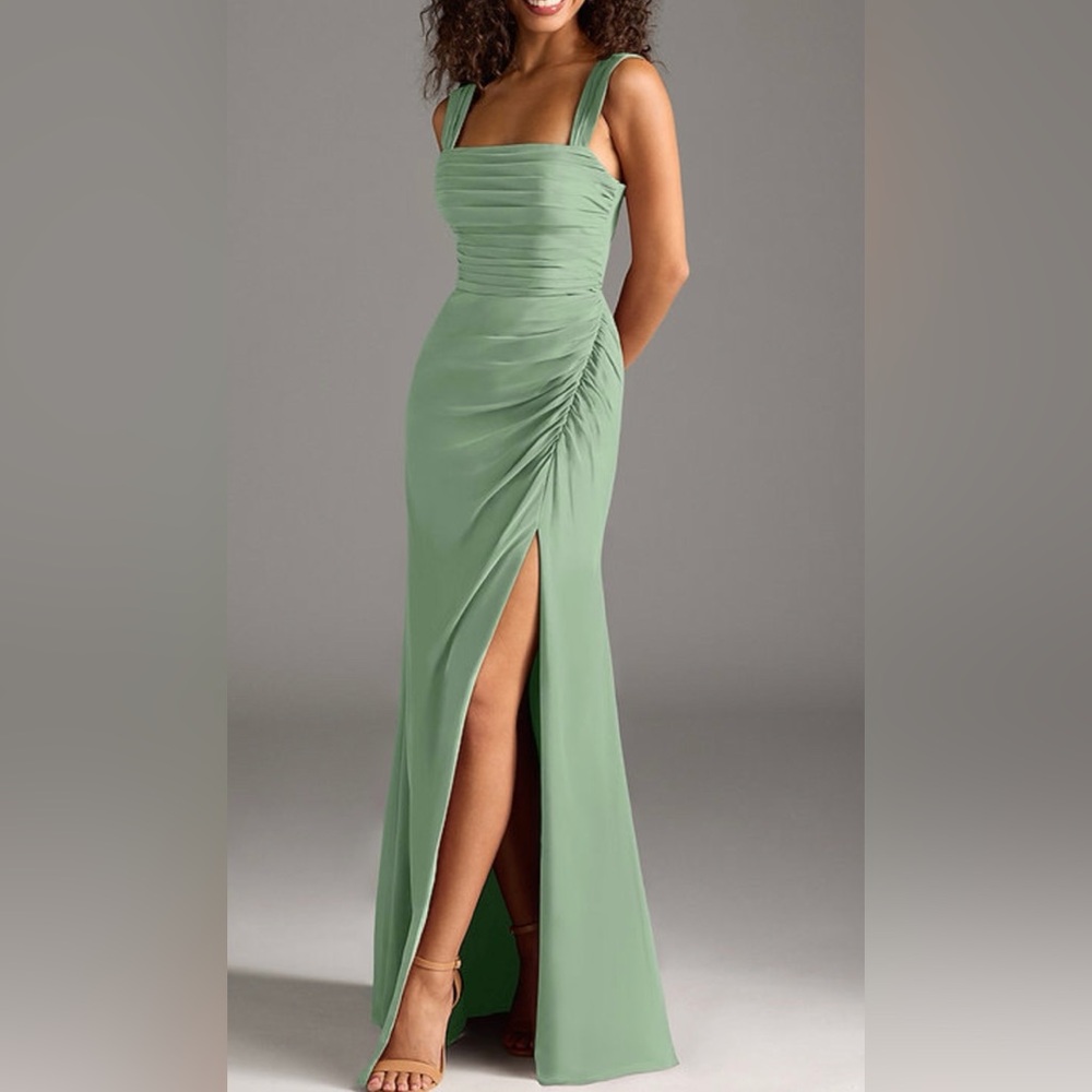 Azazie Jesephine Matcha BridesMaid Dress